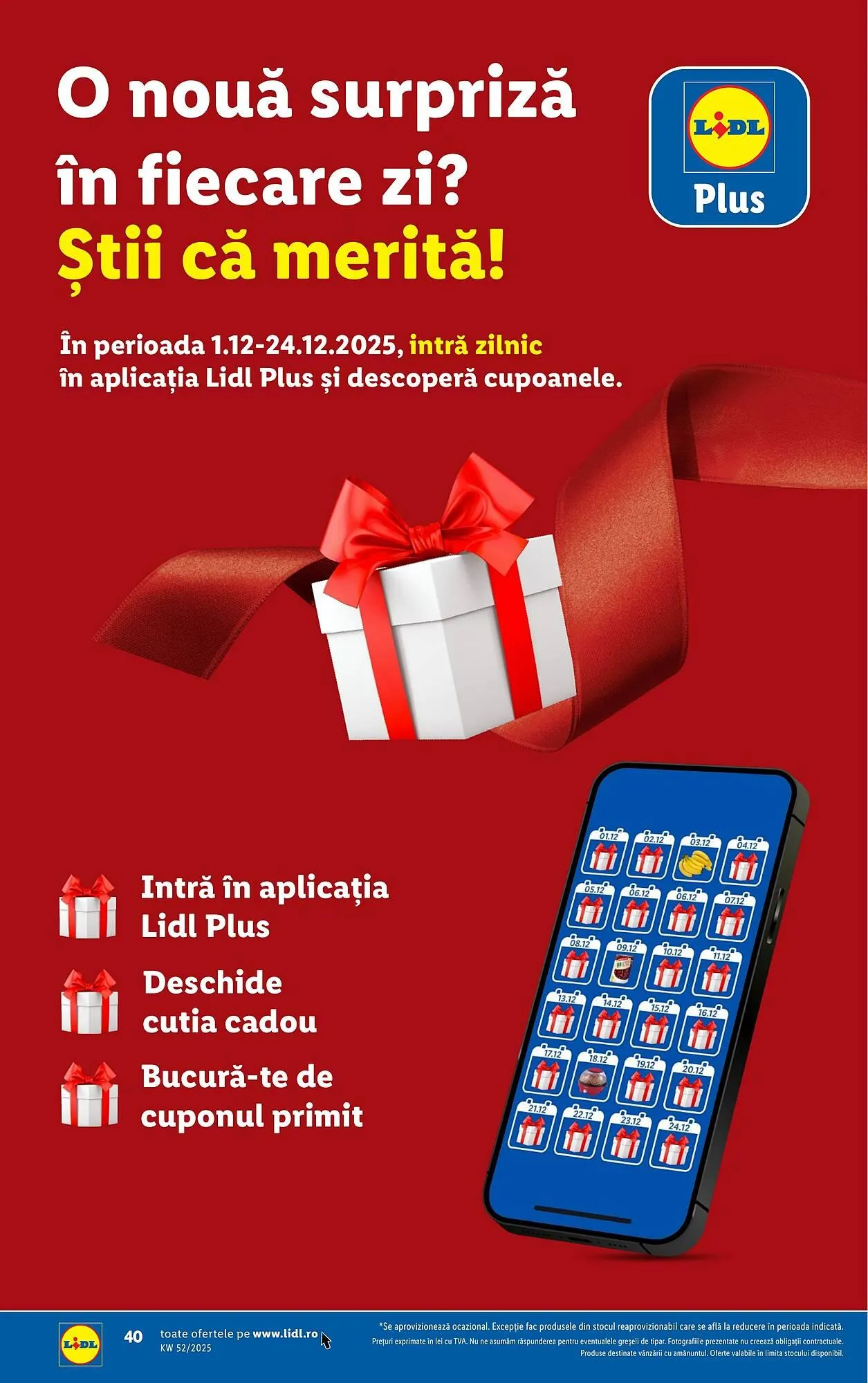 Catalog Catalog Lidl de la 22 decembrie până la 24 decembrie 2025 - Revista Pagina 40