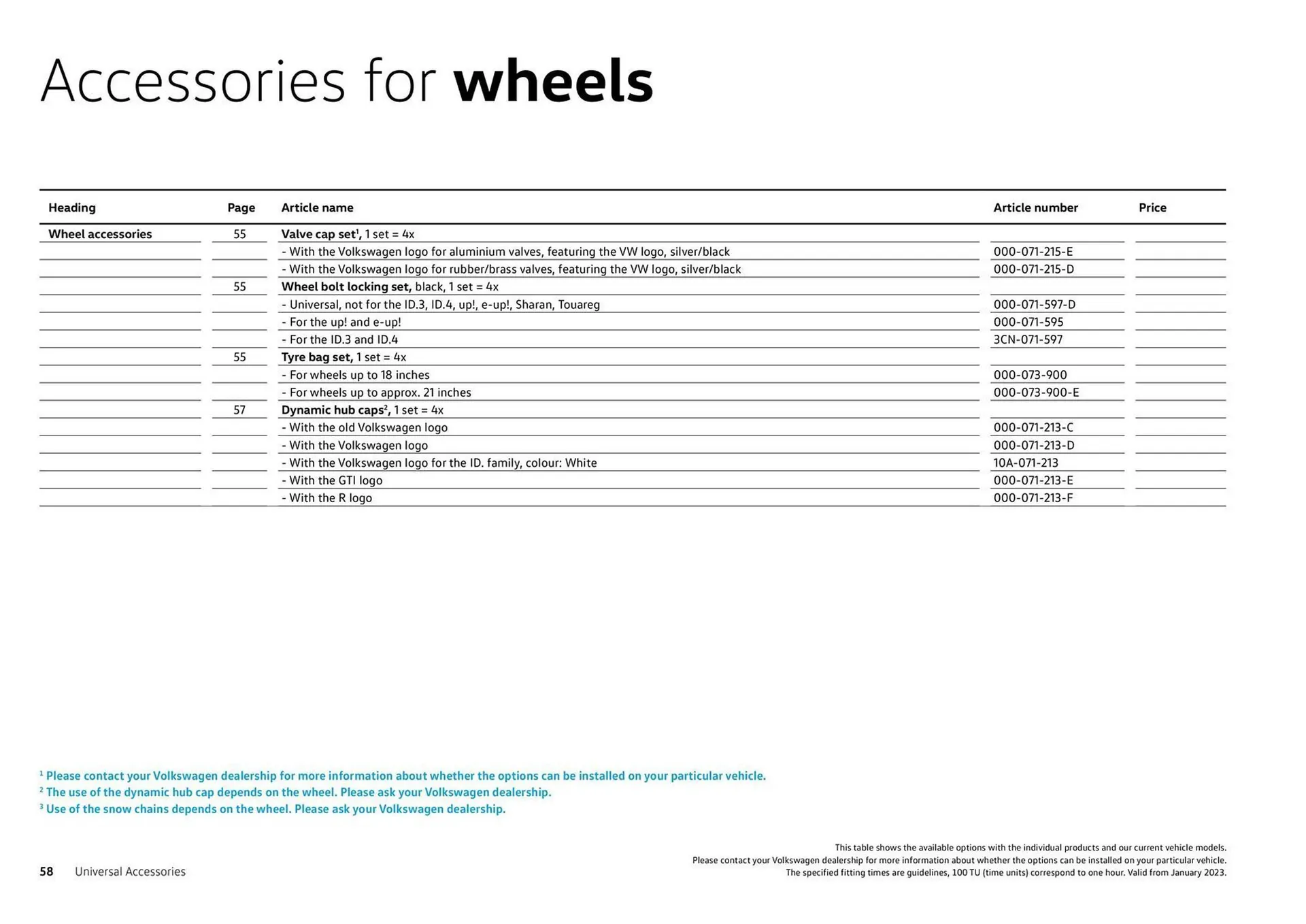 Catalog Volkswagen Accessories For The Tiguan & Tiguan Allspace catalog de la 26 iulie până la 31 decembrie 2023 - Revista Pagina 58