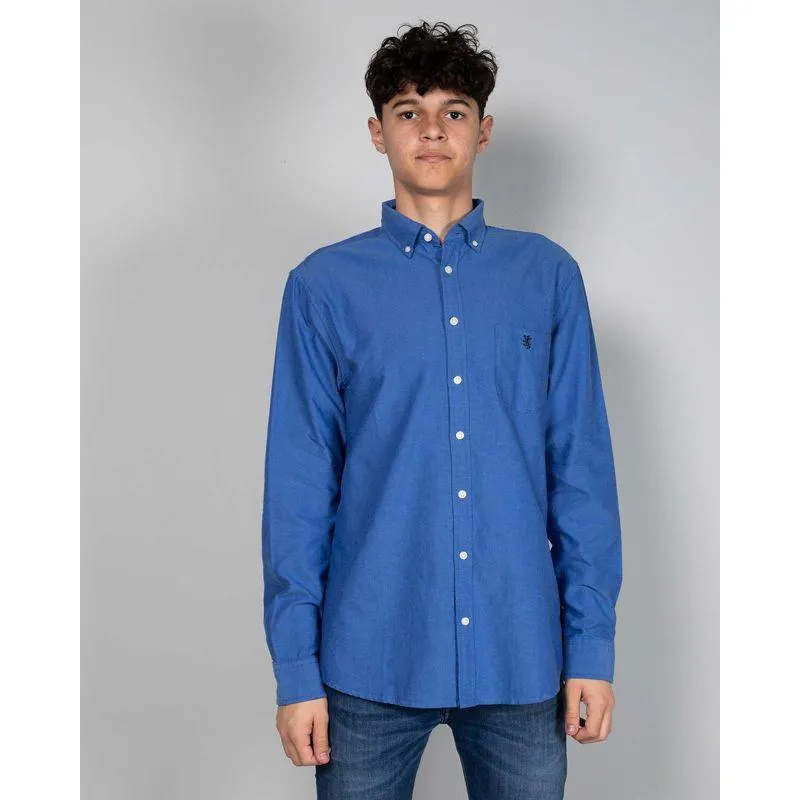 Camasa uni din bumbac cu maneca lunga 24OFF02005