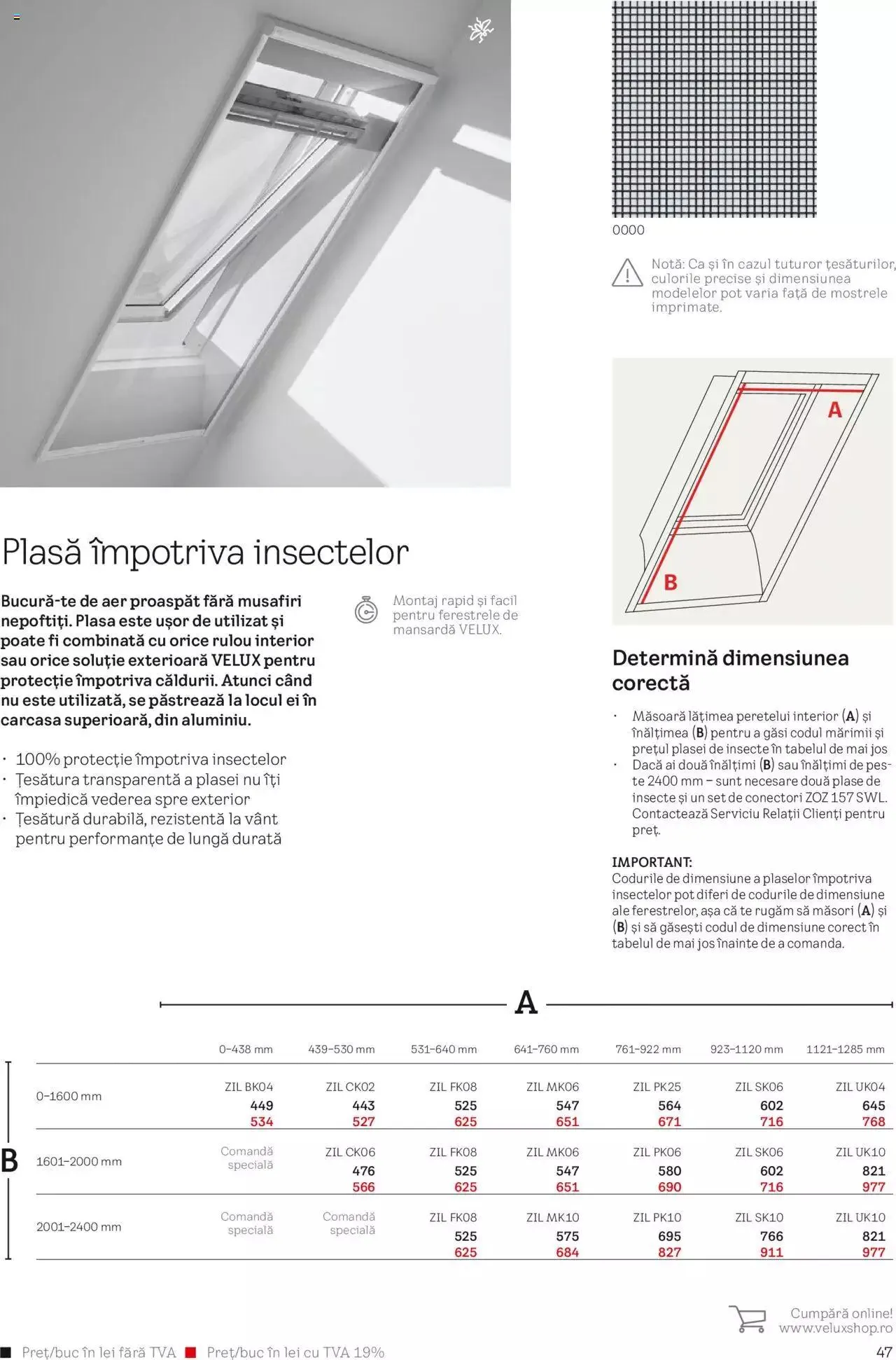 Catalog Velux catalog - Rulouri şi rolete 2023 de la 28 martie până la 31 decembrie 2023 - Revista Pagina 47
