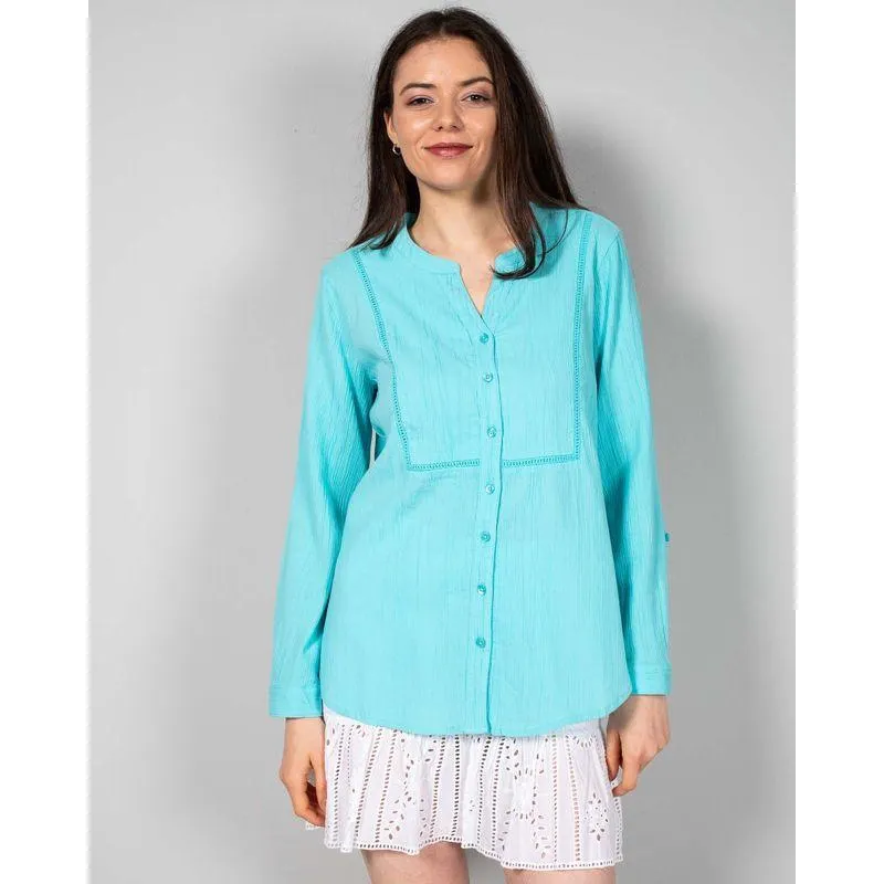 Bluza din bumbac cu nasturi N240157039