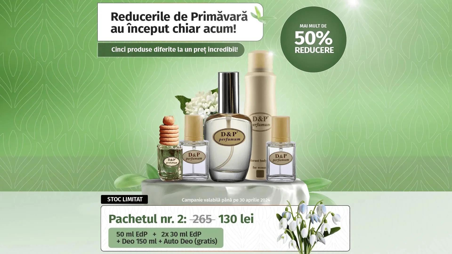 Set Promo 50 ml EDP + 2×30 ml pro EDP + 150ml DEO bodyspray + [GRATIS = 1 x DEO Auto]