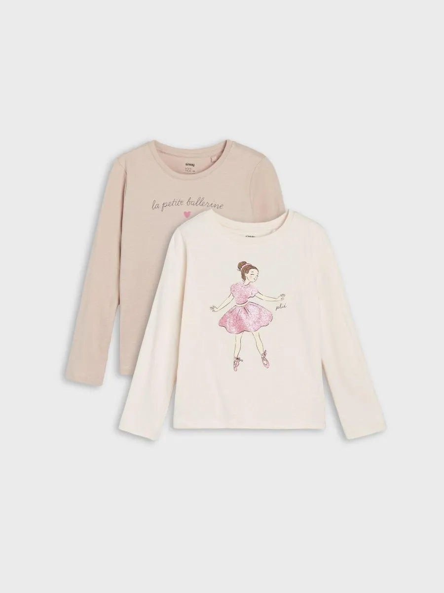 Tricou din bumbac cu imprimeu 2 pack