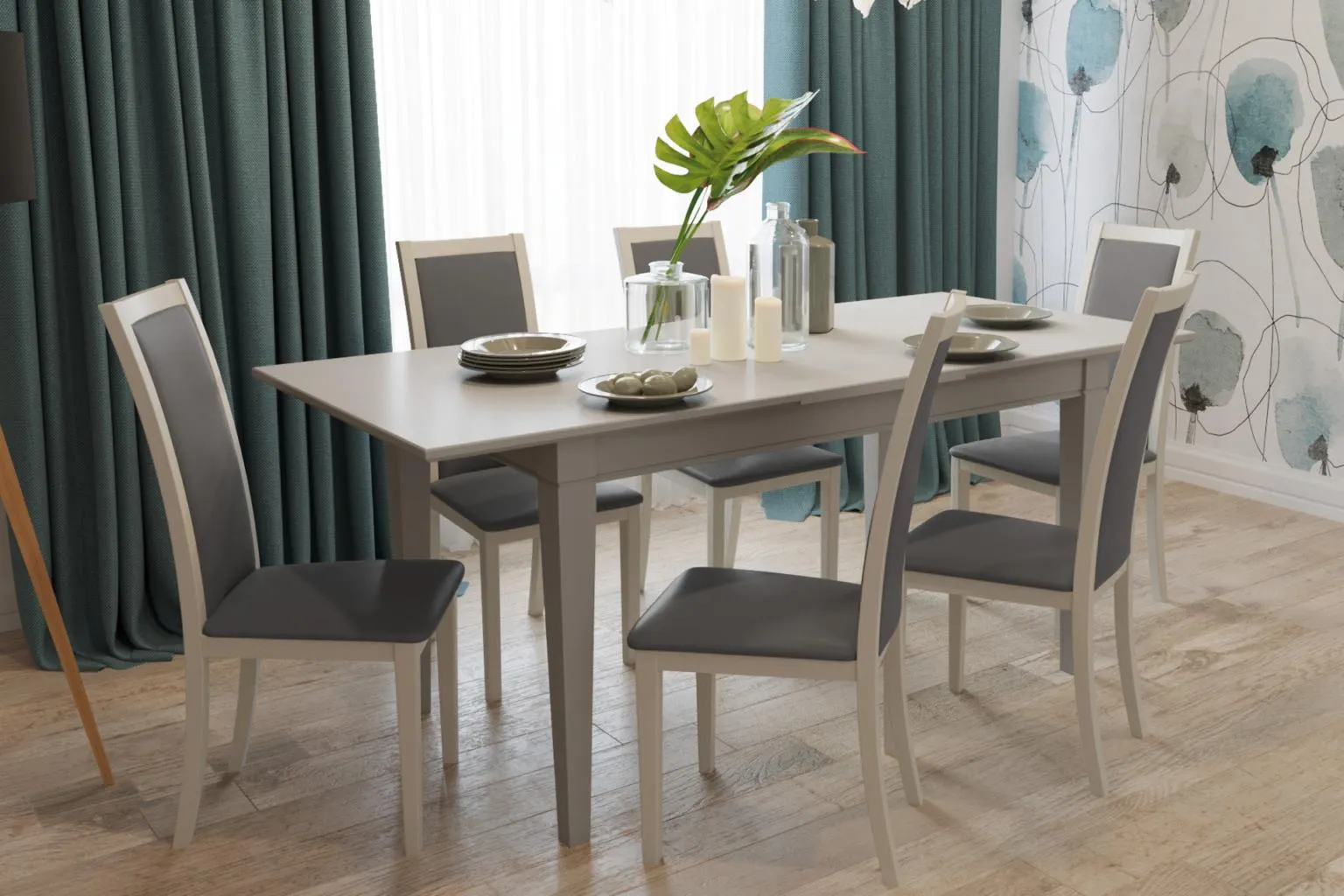 Masă Karisma și 6 scaune Arcade