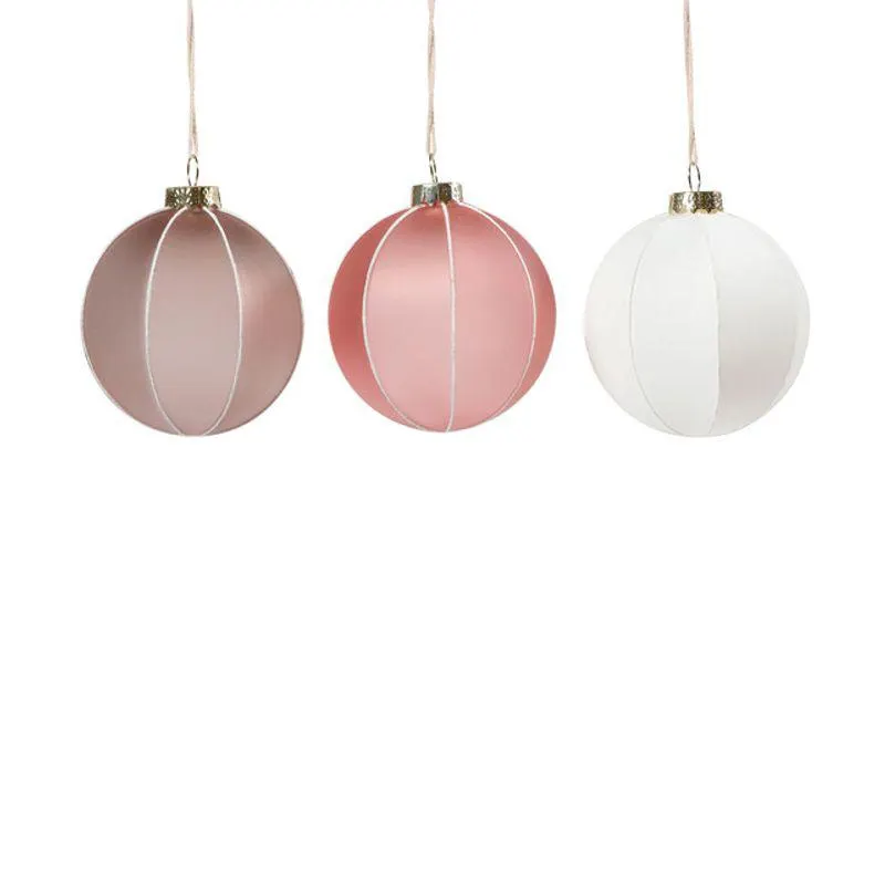 Glob pentru brad de Craciun Actuel cu lini si sclipici, sticla, 7.8 cm