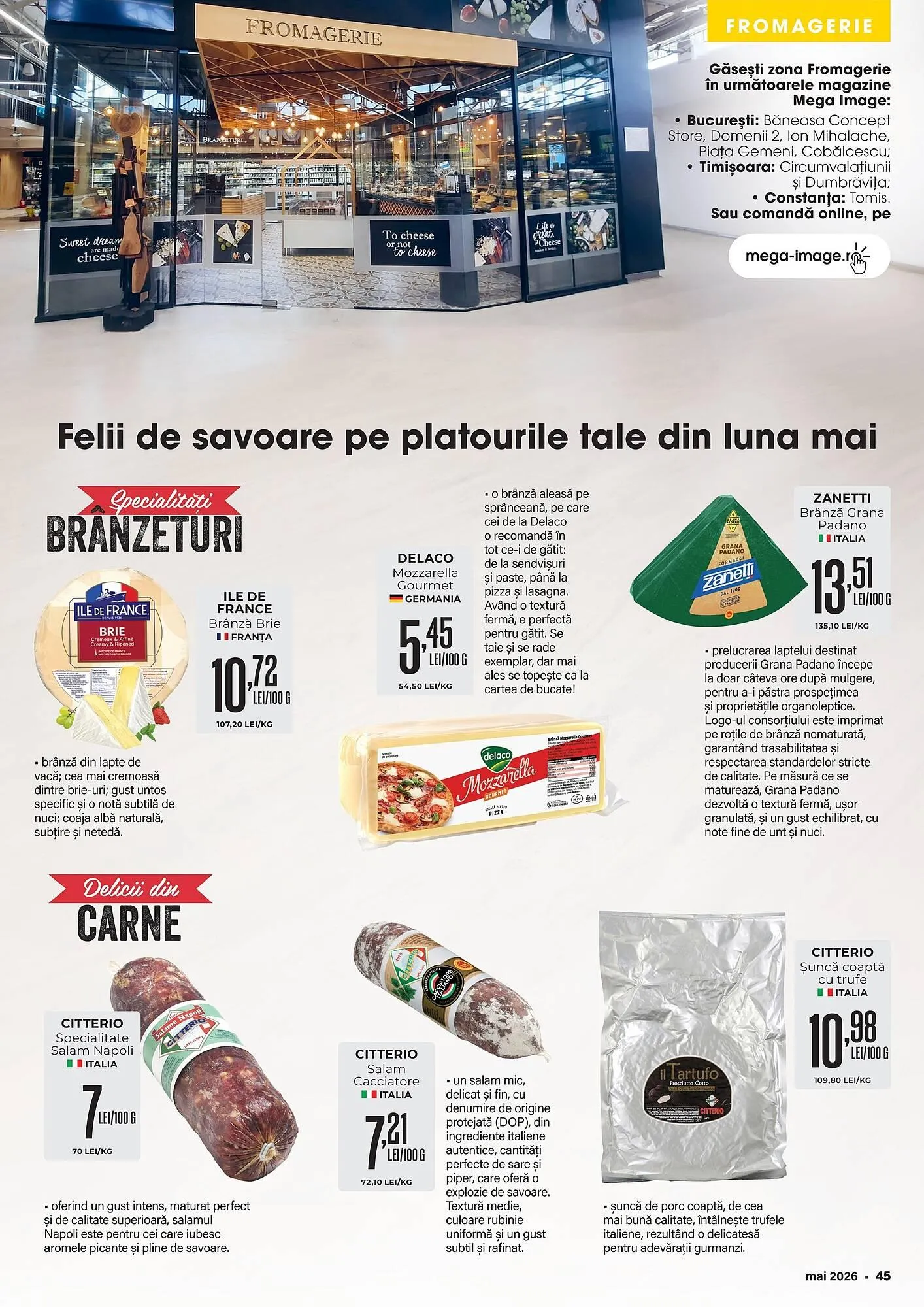 Catalog Catalog Mega Image de la 1 mai până la 31 mai 2026 - Revista Pagina 45