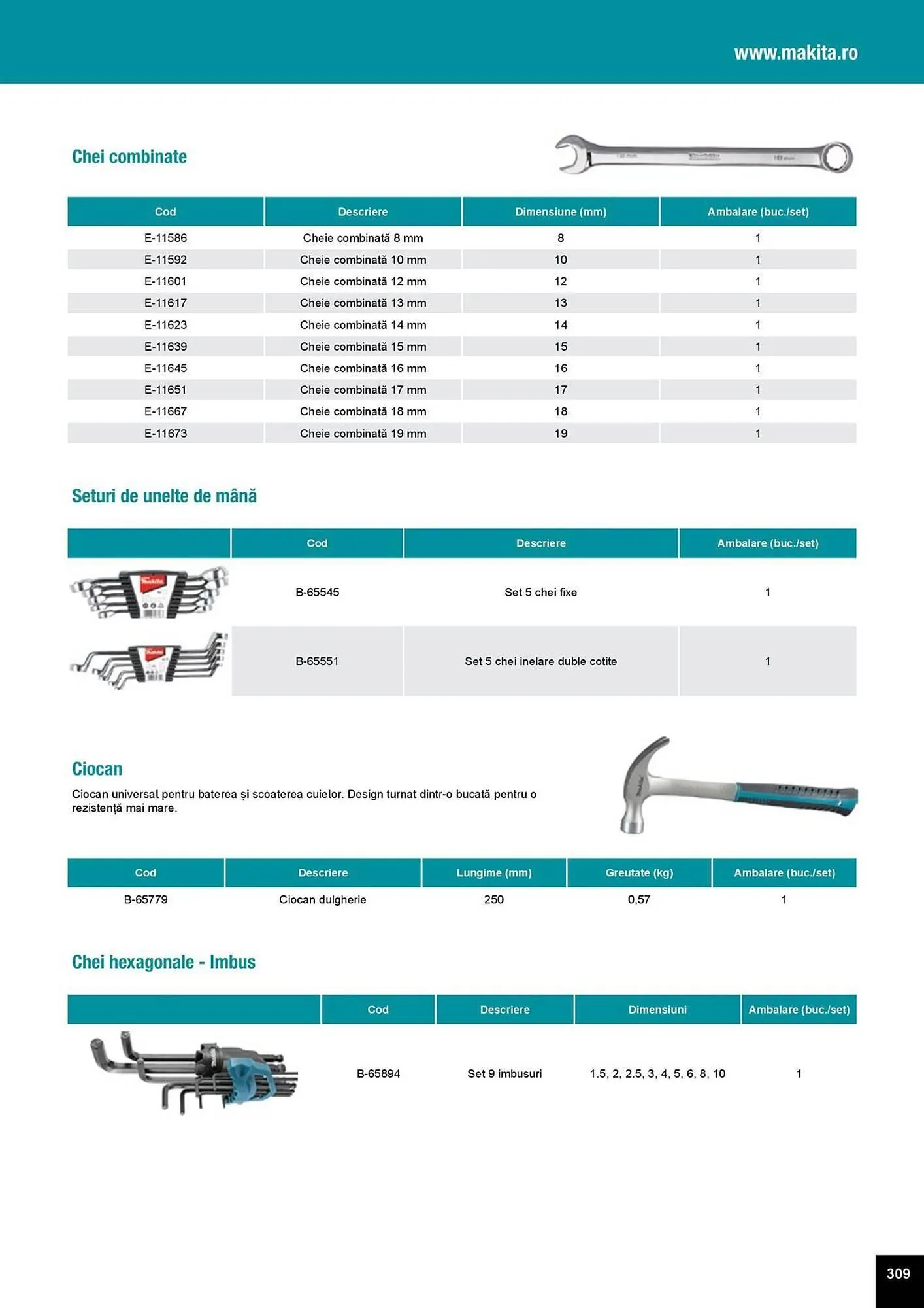 Catalog Catalog Makita de la 1 aprilie până la 31 decembrie 2025 - Revista Pagina 309