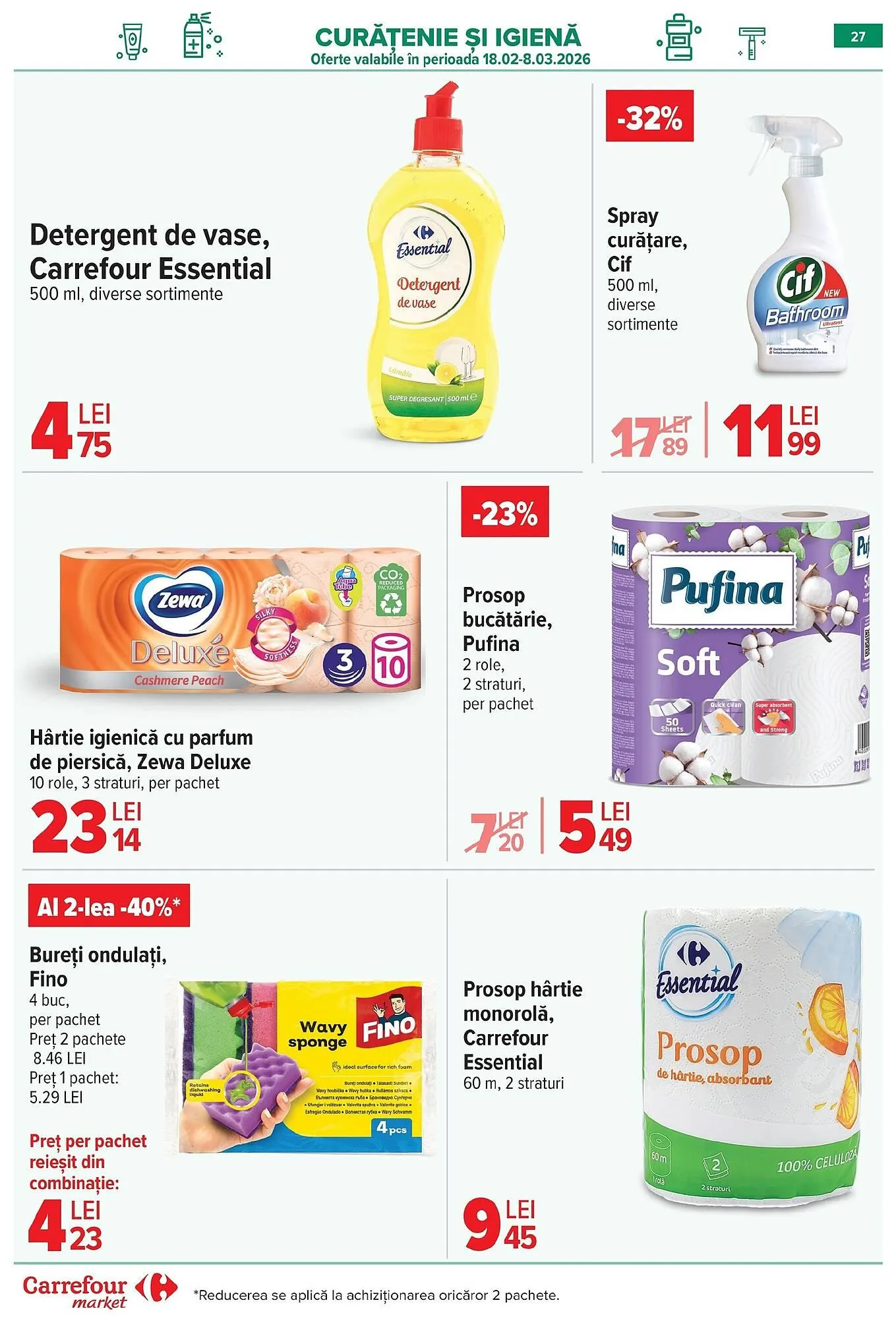 Catalog Catalog Carrefour Market de la 18 februarie până la 24 februarie 2026 - Revista Pagina 28