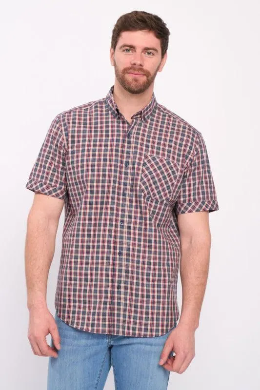 Kenvelo - Camasa barbat cu maneca scurta regular si buzunar