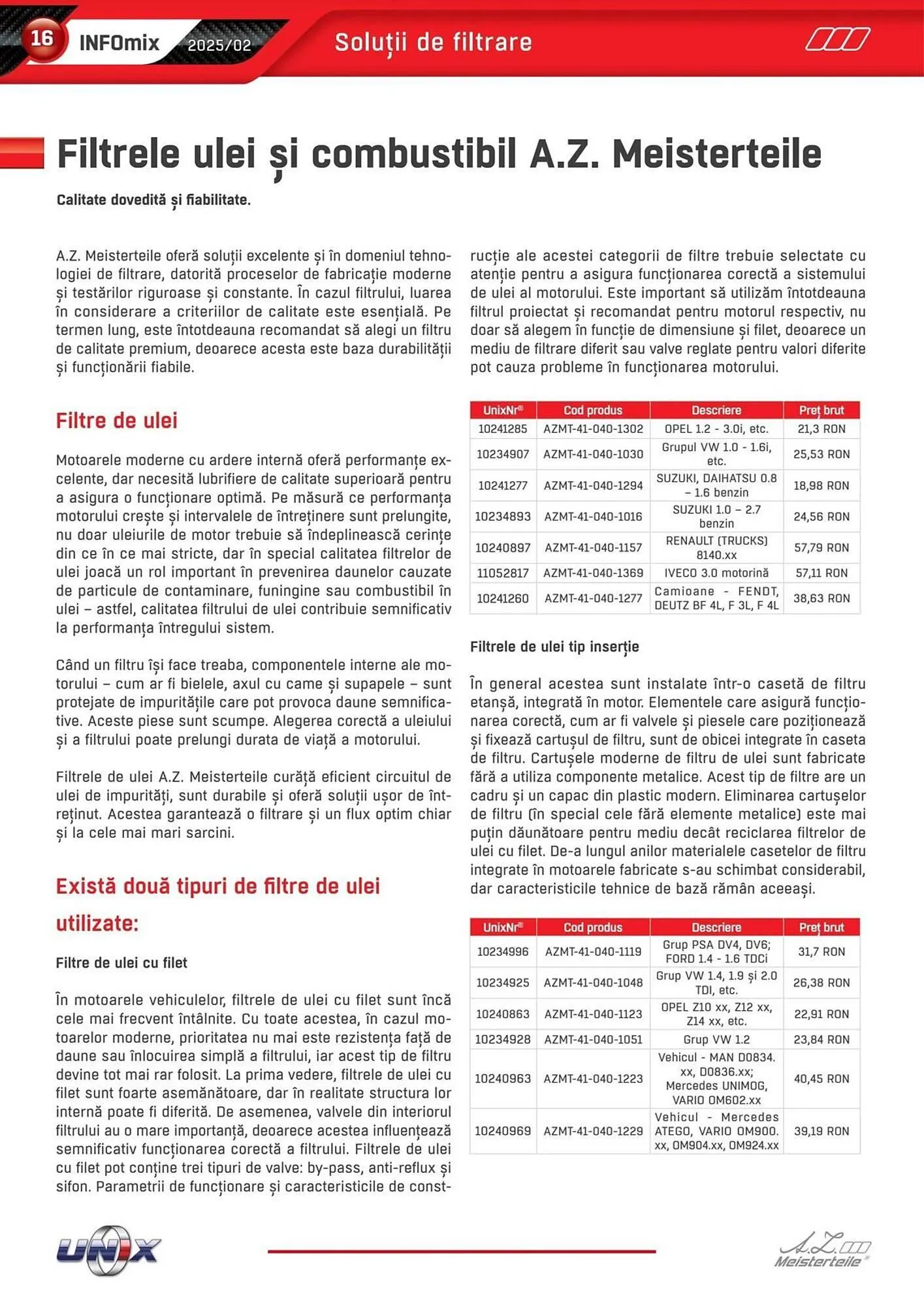 Catalog Catalog UNIX Auto de la 5 februarie până la 30 martie 2025 - Revista Pagina 16