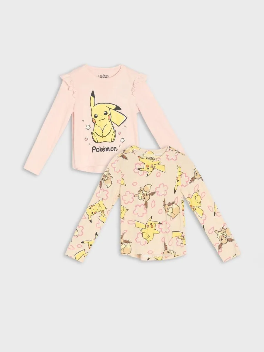 Set 2 tricouri cu mâneci lungi Pokemon