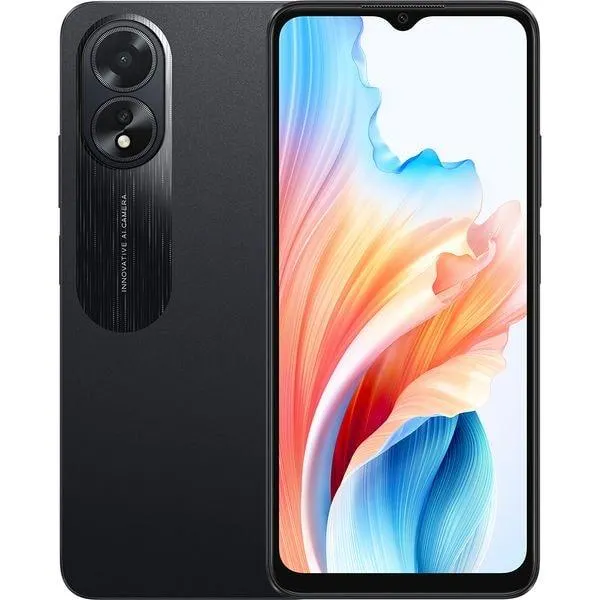 Telefon OPPO A18, 128GB, 4GB RAM, Dual SIM, Glowing Black