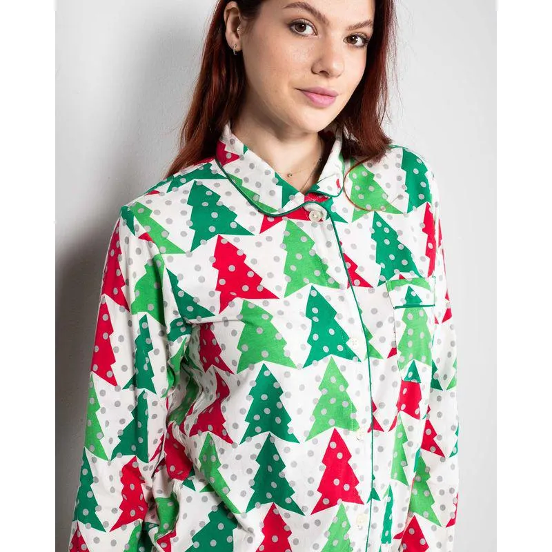 Bluza de pijama din bumbac cu imprimeu N240541006