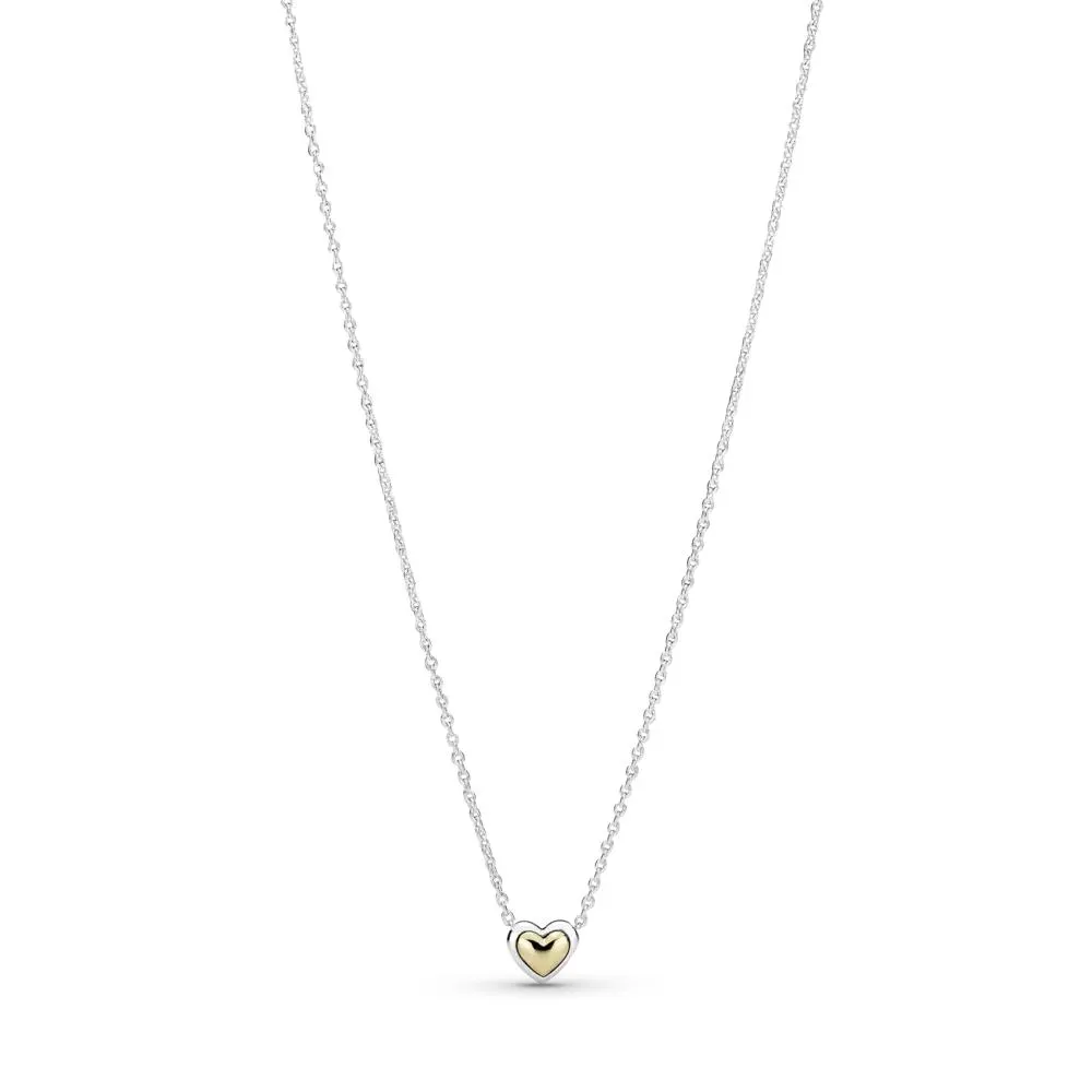 Colier Inimă aurie în formă de cupolă, Pandora