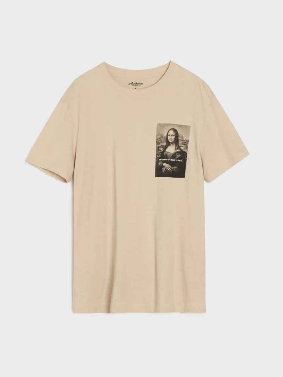 Tricou oversize din bumbac cu imprimeu