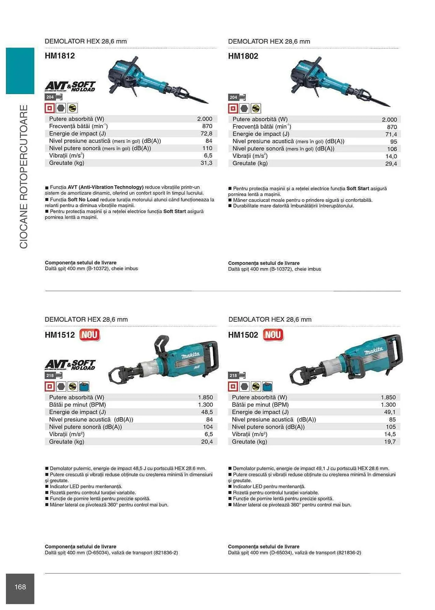 Catalog Makita catalog de la 1 ianuarie până la 31 decembrie 2023 - Revista Pagina 168