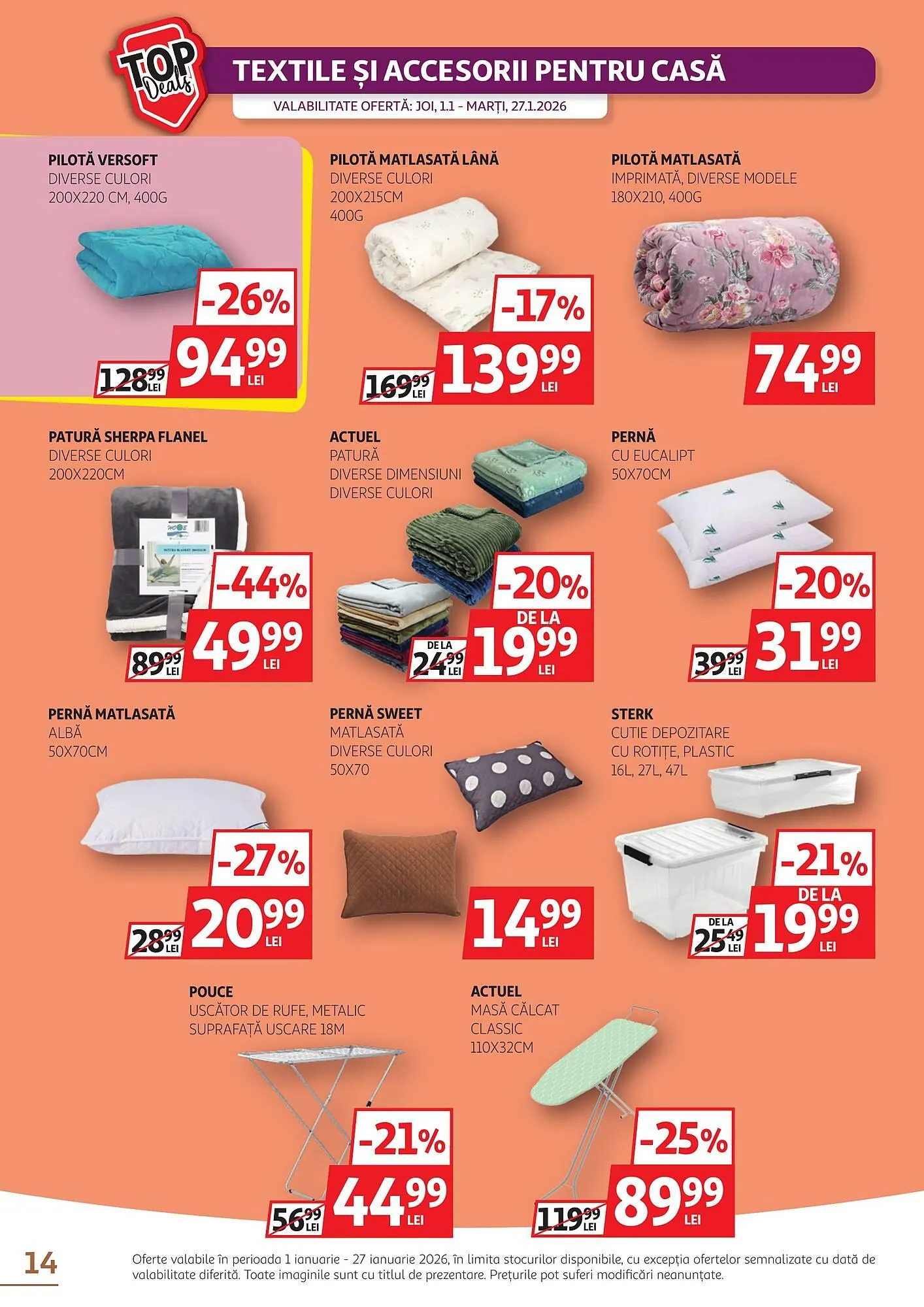 Catalog Catalog Auchan de la 1 ianuarie până la 27 ianuarie 2026 - Revista Pagina 14