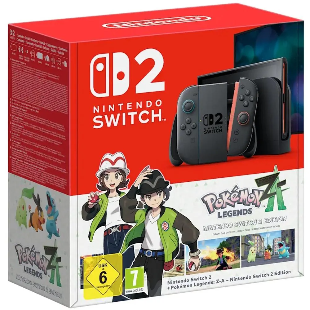 Consola NINTENDO Switch 2, Joy-Con Light Red/Light Blue + Pokemon Legends Z-A