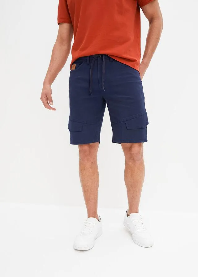 Bermude cargo cu stretch, regular fit