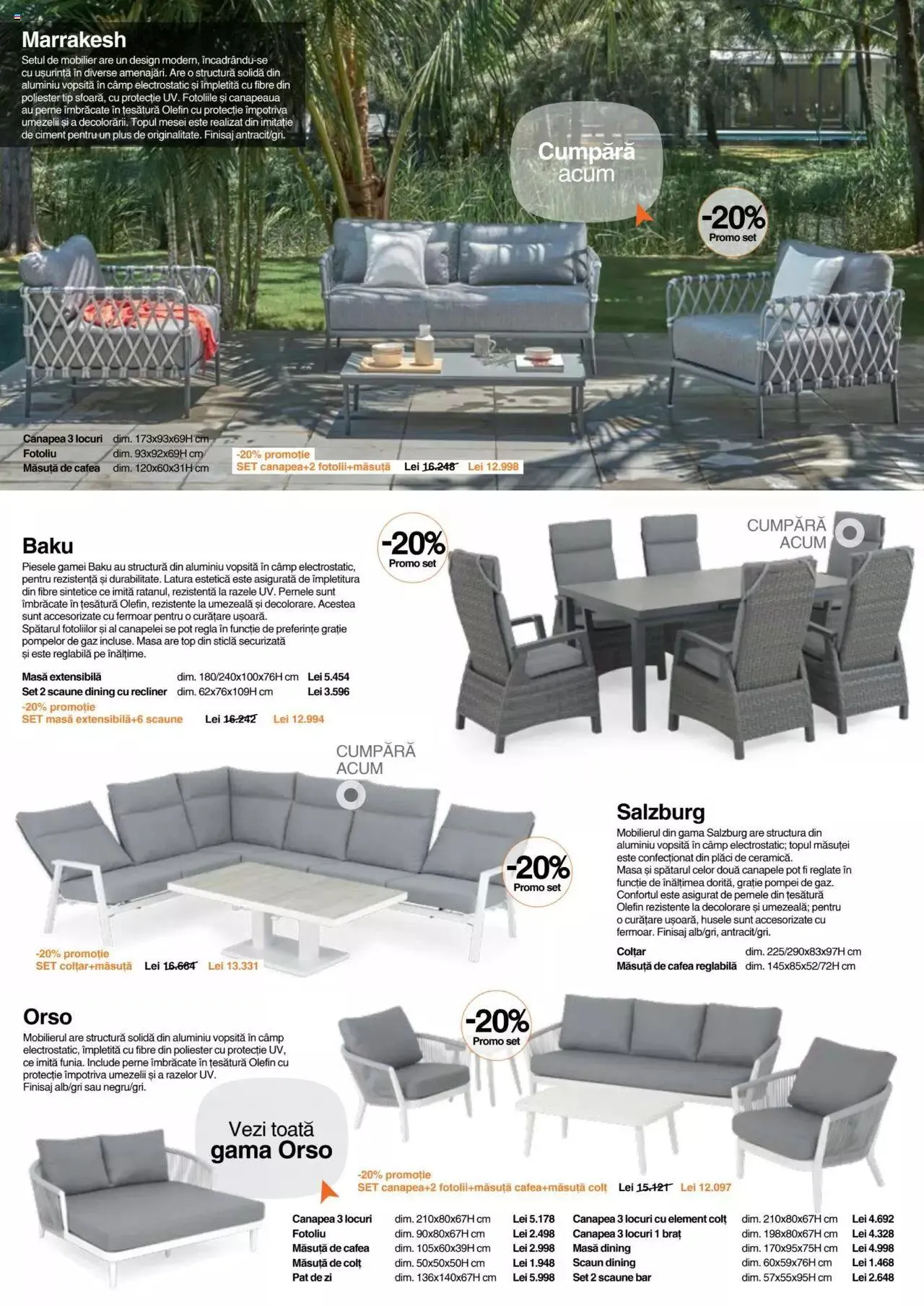 Catalog Mobexpert catalog - Terasă și Grădină 2023 de la 10 aprilie până la 30 septembrie 2023 - Revista Pagina 14