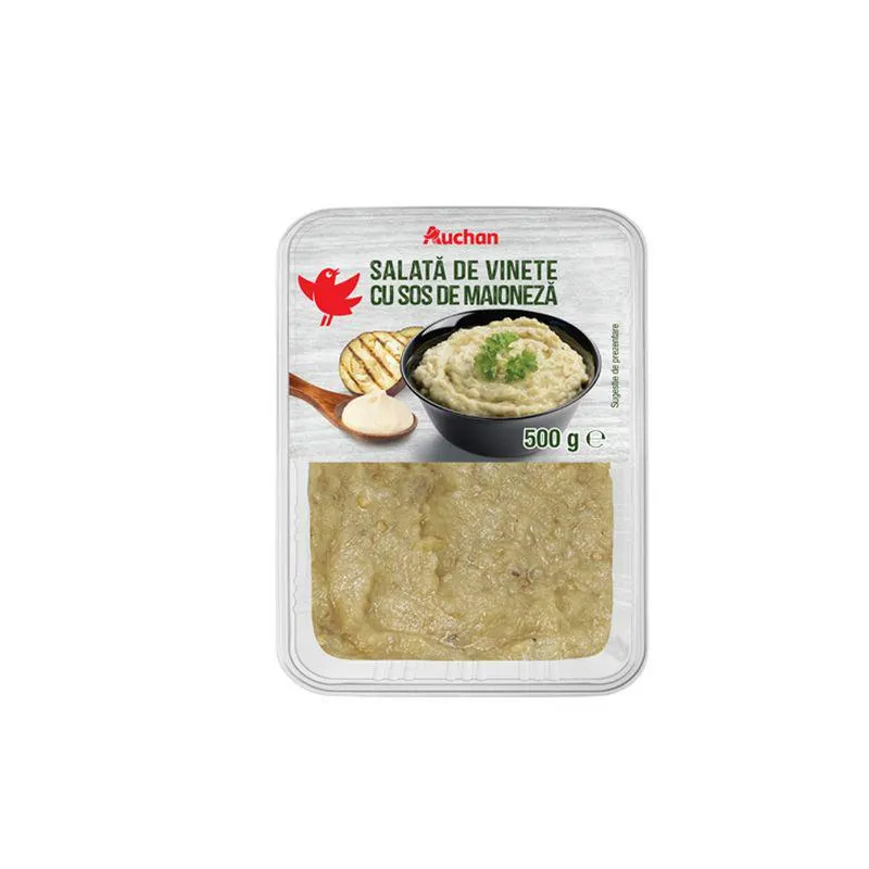 Salata de vinete cu sos de maioneza Auchan, 500 g Salata de vinete cu sos de maioneza Auchan, 500 g
