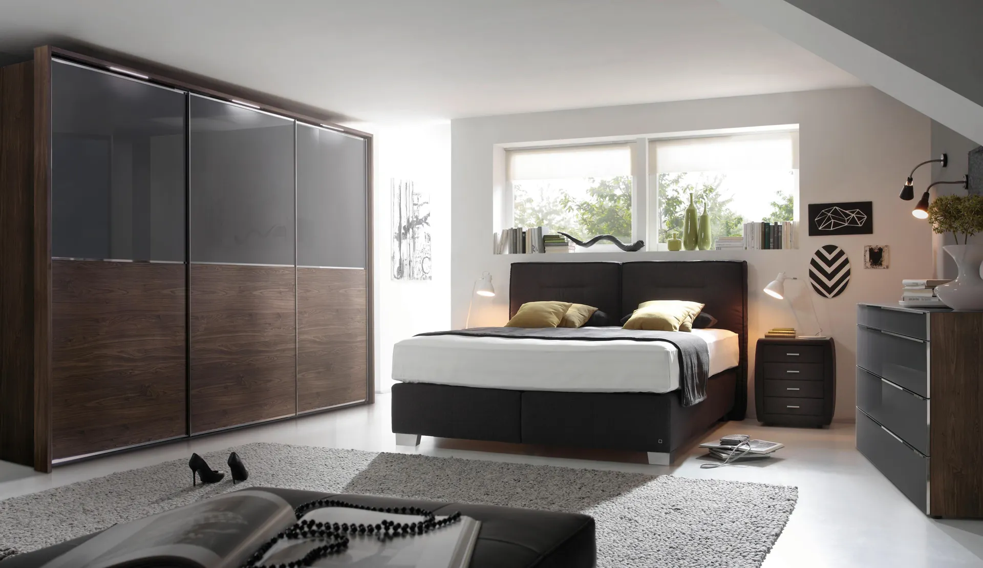 BOXSPRING 180/200 cm negru