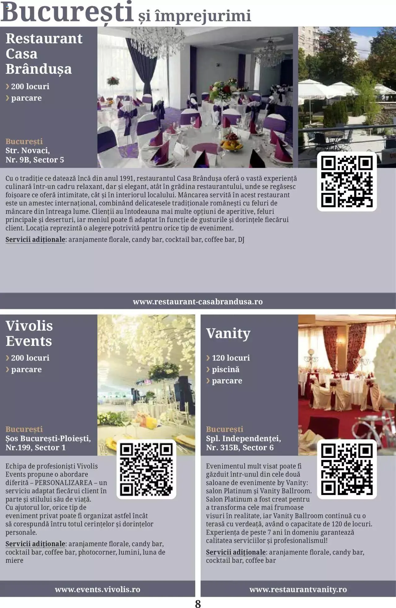 Catalog Metro - Ghid locații pentru evenimente 2022 de la 5 aprilie până la 31 decembrie 2023 - Revista Pagina 8