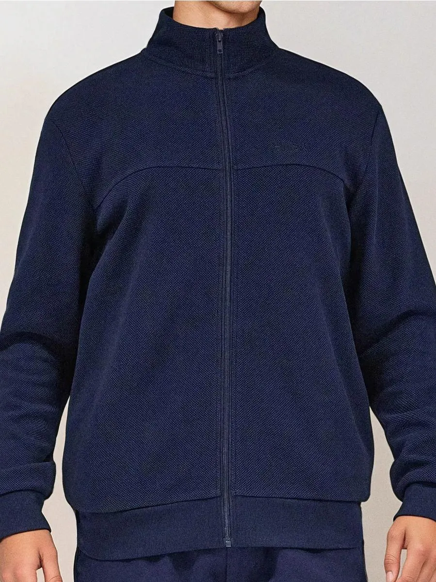 Hanorac cu guler înalt și fermoar lung