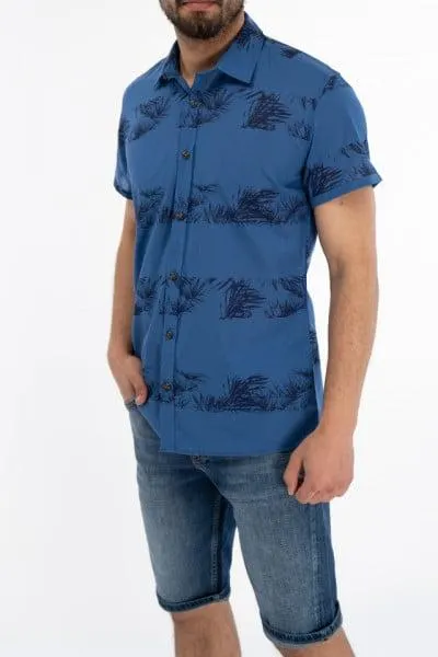 Kenvelo - Camasa maneca scurta slim fit cu imprimeu