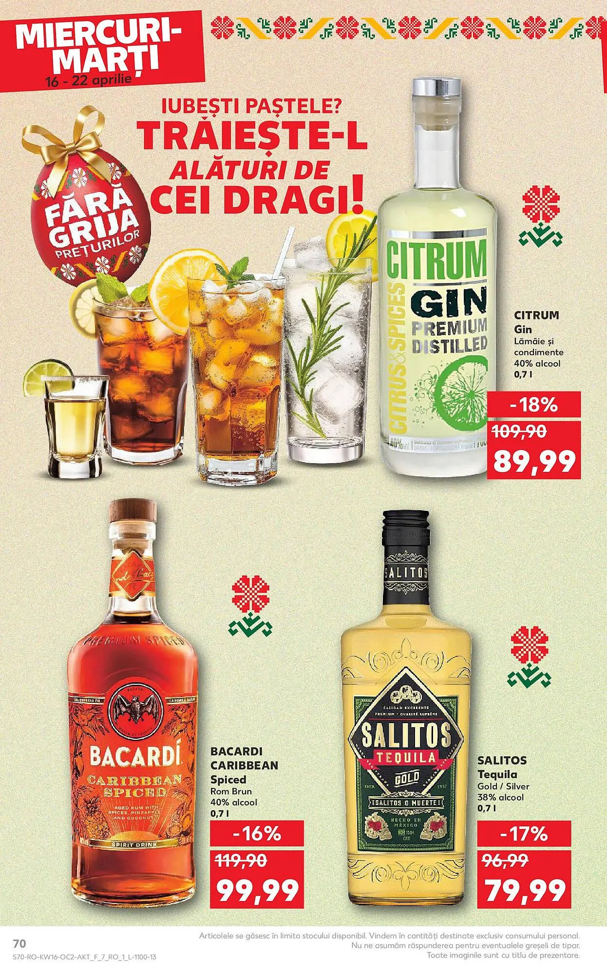 Catalog Catalog Kaufland de la 16 aprilie până la 22 aprilie 2025 - Revista Pagina 70