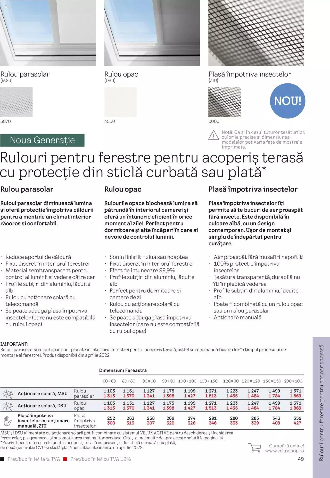 Catalog Velux catalog - Rulouri şi rolete 2023 de la 28 martie până la 31 decembrie 2023 - Revista Pagina 49