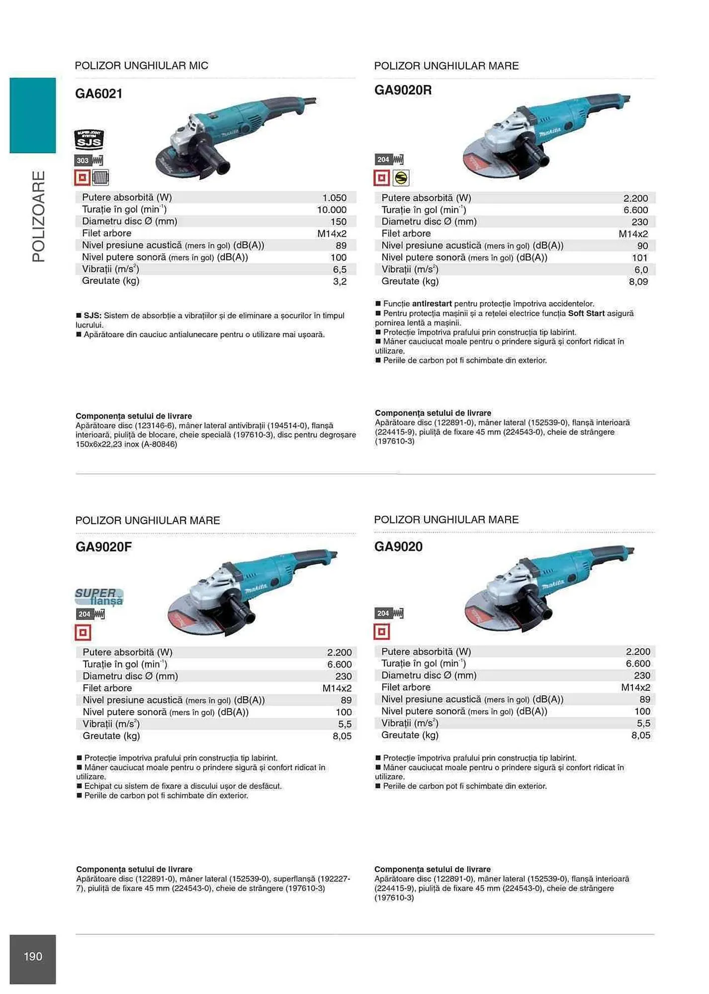 Catalog Makita catalog de la 1 ianuarie până la 31 decembrie 2023 - Revista Pagina 190
