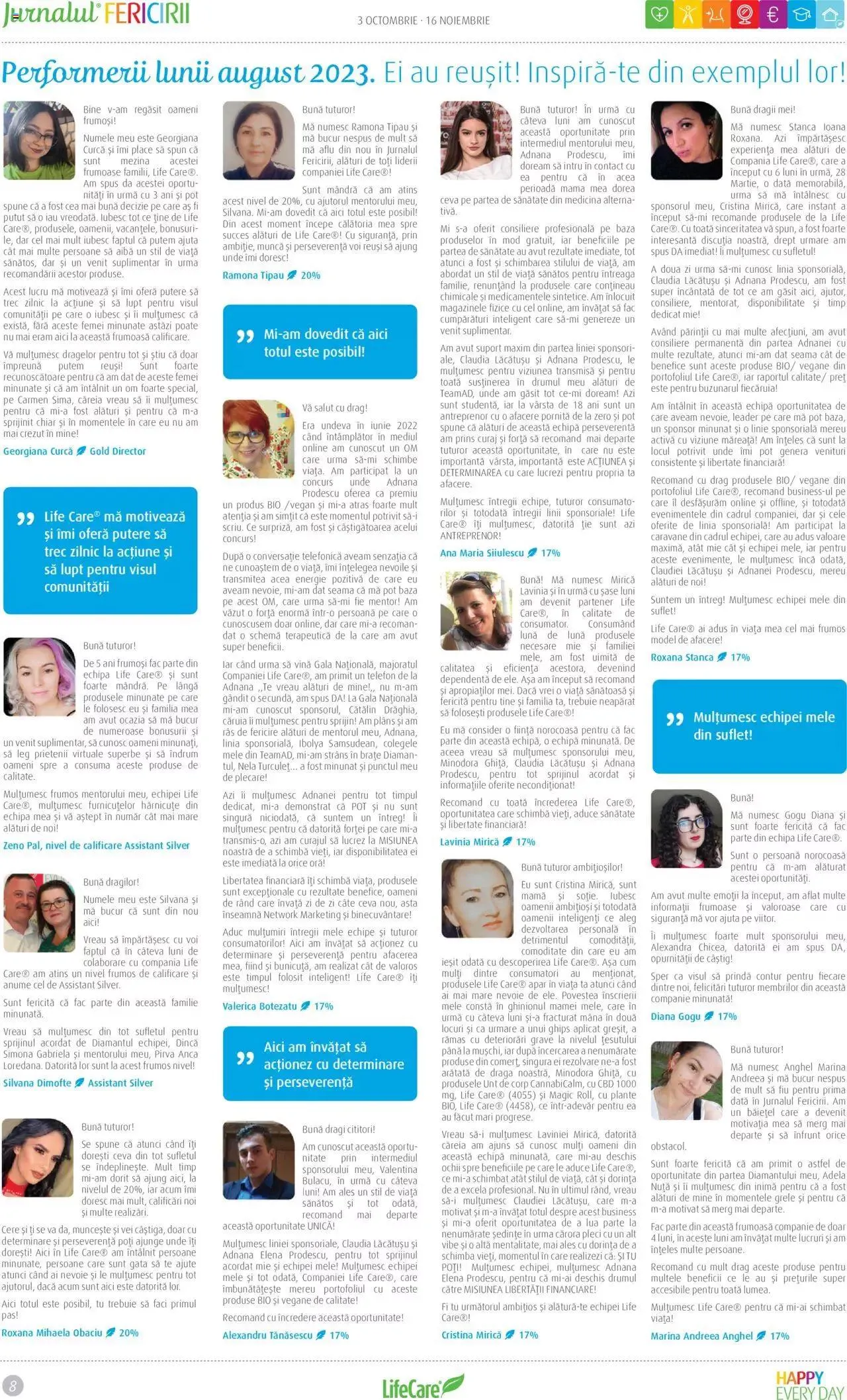 Catalog Life Care catalog - Jurnalul Fericirii Octombrie/Noiembrie de la 3 octombrie până la 16 noiembrie 2023 - Revista Pagina 8