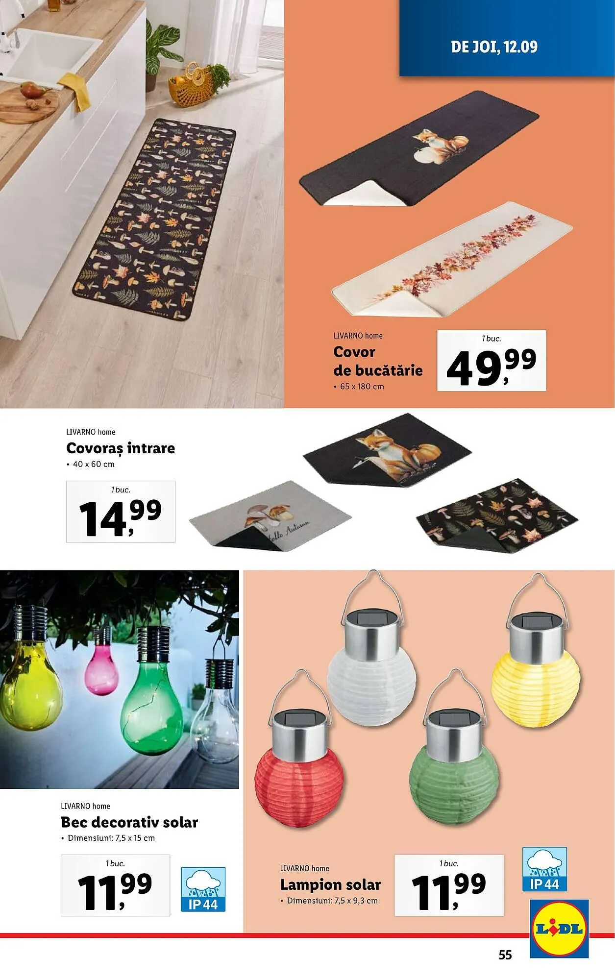 Catalog Catalog Lidl de la 9 septembrie până la 15 septembrie 2024 - Revista Pagina 55