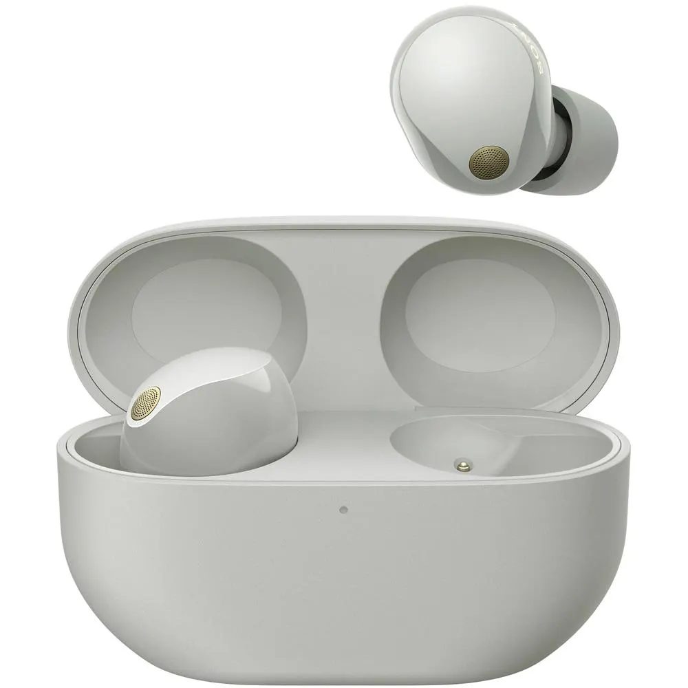 Casti SONY WF-1000XM5S, True Wireless, Bluetooth, In-ear, Microfon, Noise Cancelling, argintiu