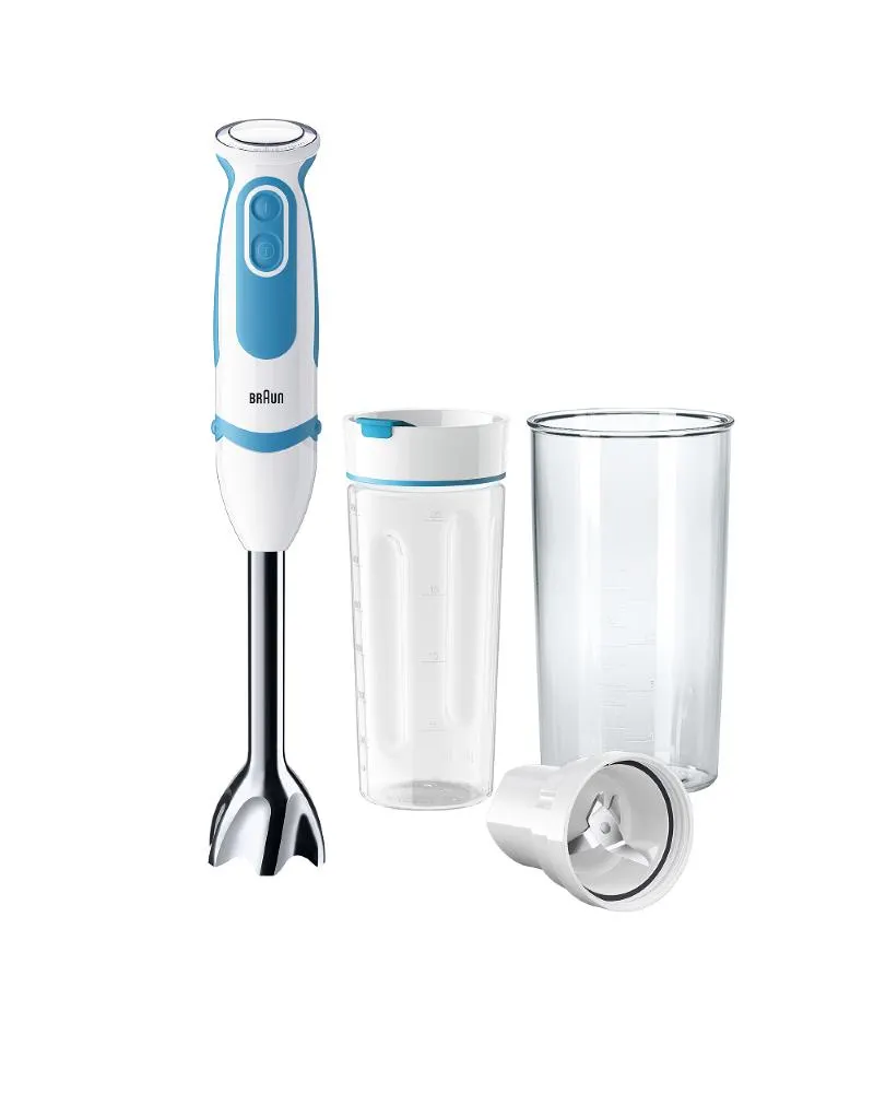 Mixer vertical Braun MQ 525, 21 viteze, 1000 W, Alb / Albastru