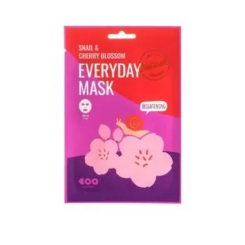 Masca fata iluminanta cu extract de melc si flori de cires Everyday, 27g, Dearboo