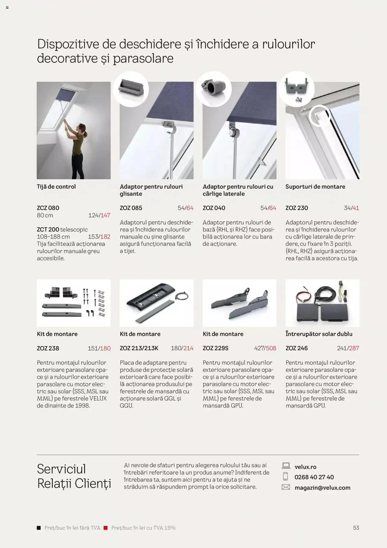 Catalog Velux catalog - Rulouri şi rolete 2023 de la 28 martie până la 31 decembrie 2024 - Revista Pagina 53