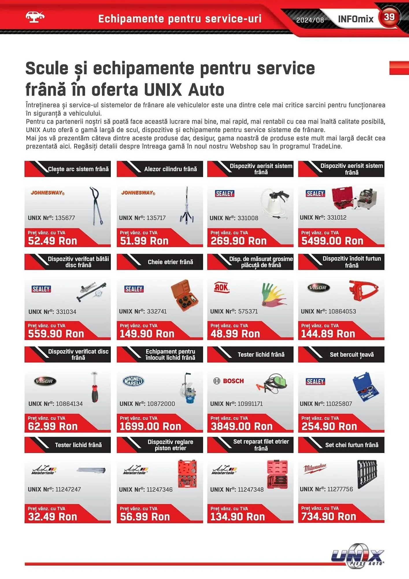 Catalog Catalog UNIX Auto de la 12 august până la 31 august 2024 - Revista Pagina 39