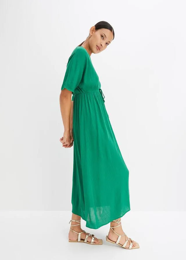 Rochie midi cu bentițe, vîscoză