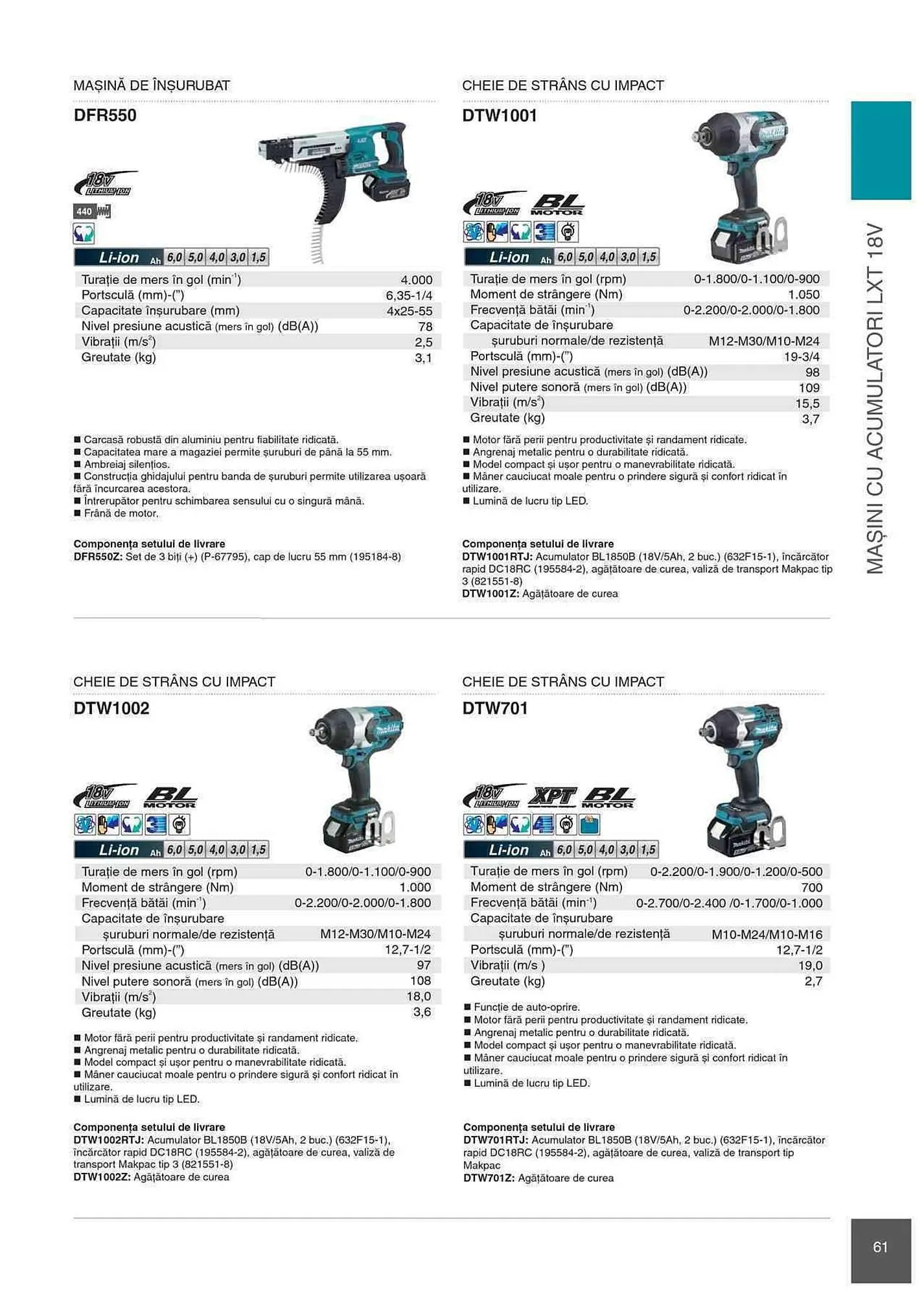 Catalog Makita catalog de la 1 ianuarie până la 31 decembrie 2023 - Revista Pagina 61