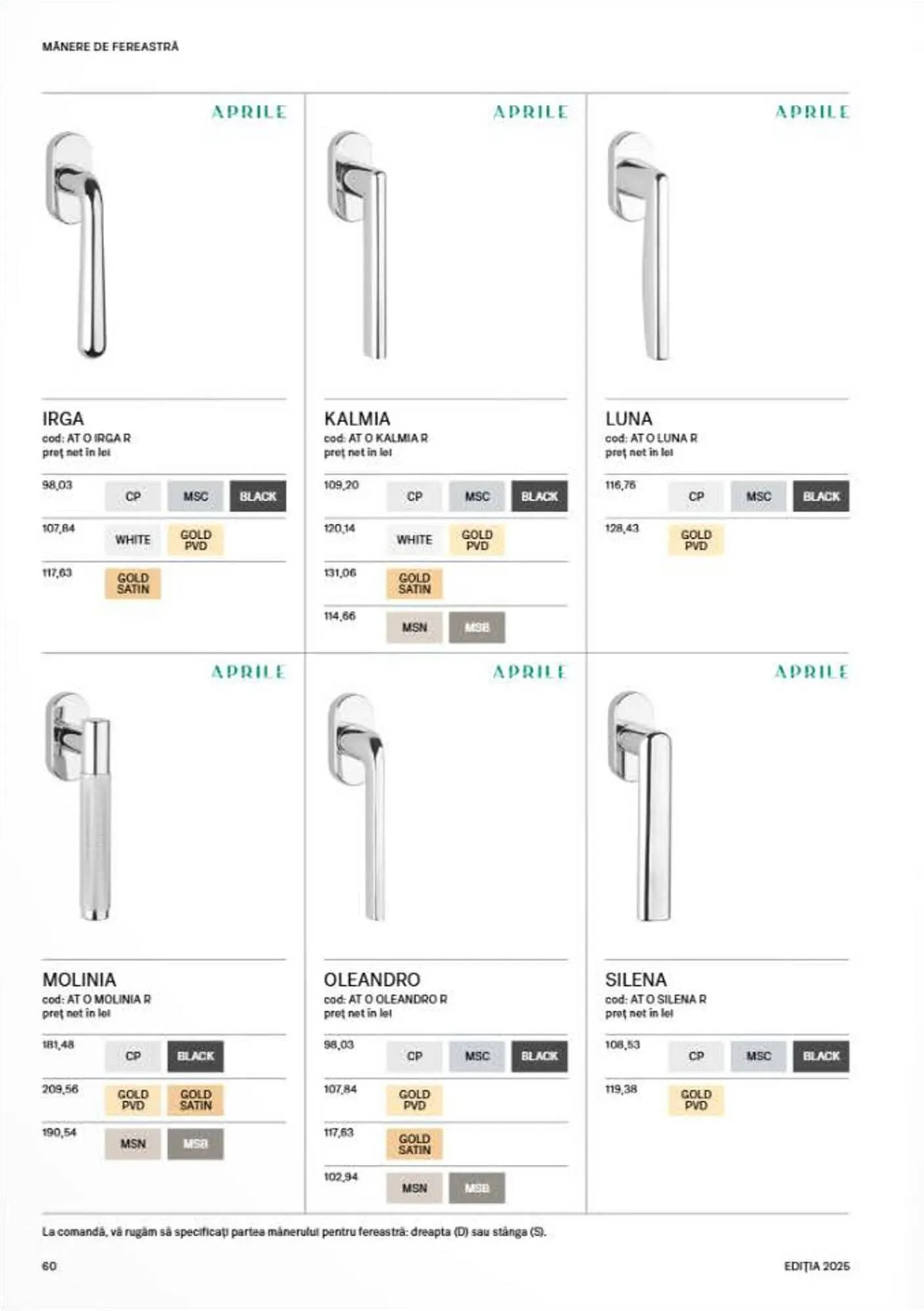 Catalog Catalog Proges de la 8 septembrie până la 31 decembrie 2025 - Revista Pagina 62