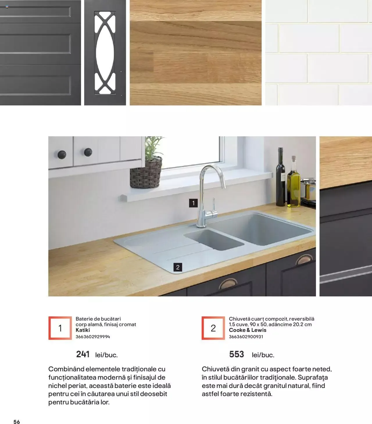Catalog Brico Depot catalog - Bucătării modulare de la 1 ianuarie până la 31 decembrie 2023 - Revista Pagina 56