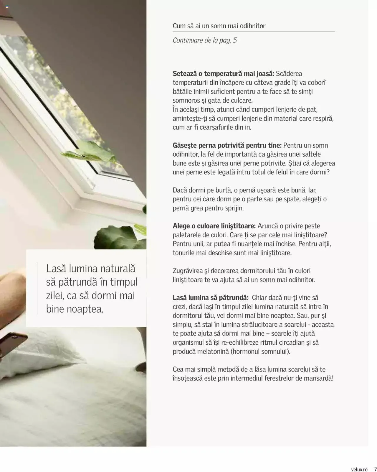 Catalog Velux catalog - Dormitorul tău reinventat de la 27 decembrie până la 31 decembrie 2023 - Revista Pagina 7
