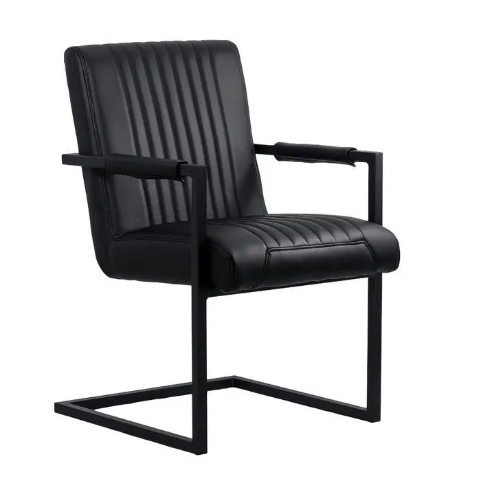 Scaun conferinta OFF 834, fix, imitatie piele, negru