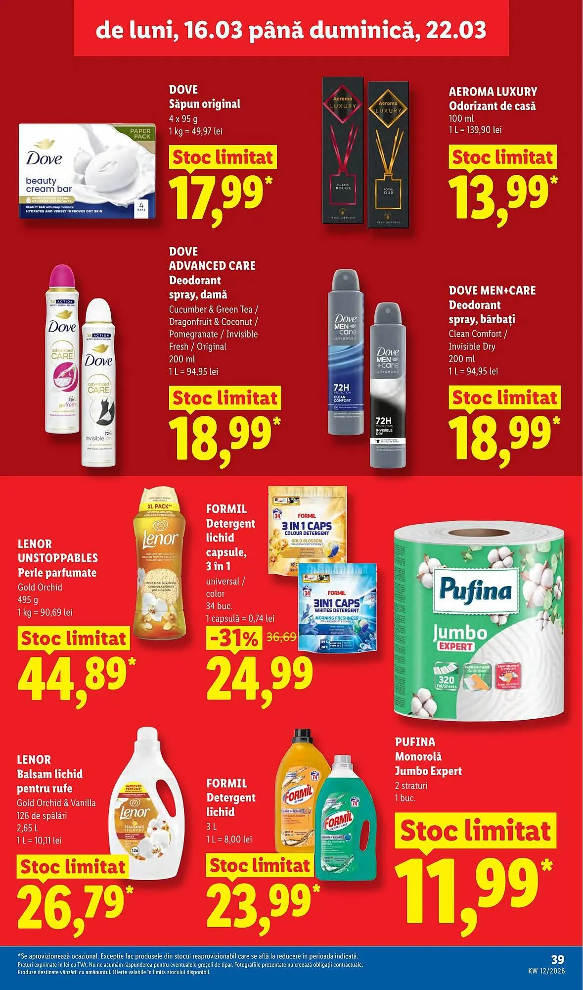Catalog Catalog Lidl de la 16 martie până la 22 martie 2026 - Revista Pagina 39