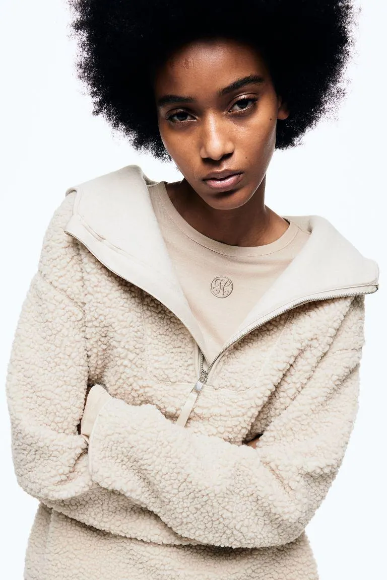 Hanorac de fleece supradimensionat