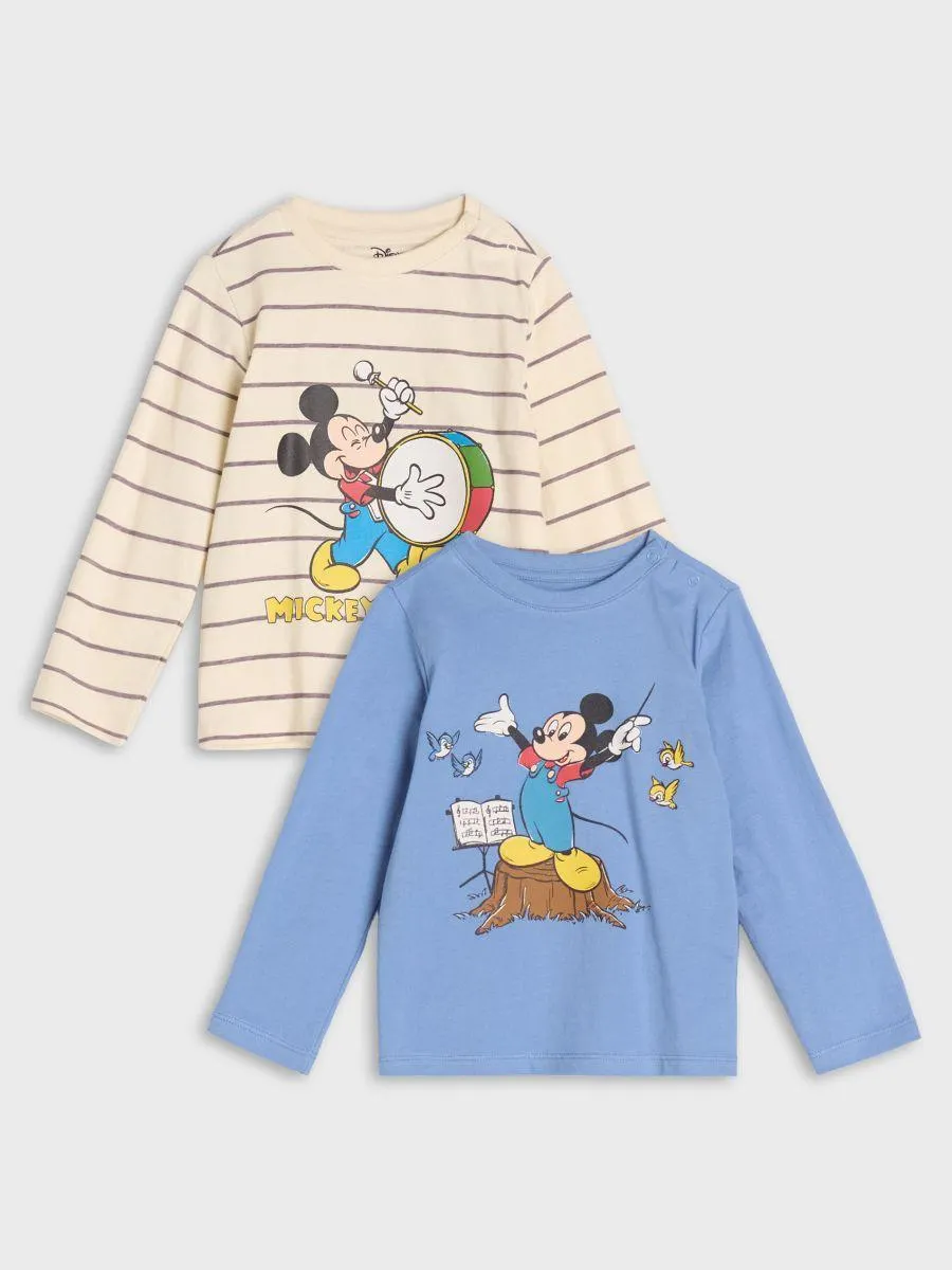 Tricou cu mânecă lungă 2 pack Mickey Mouse