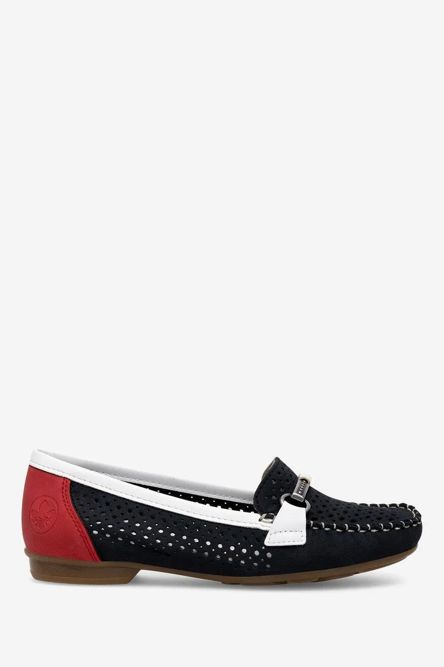 Pantofi închiși Rieker ALBASTRU