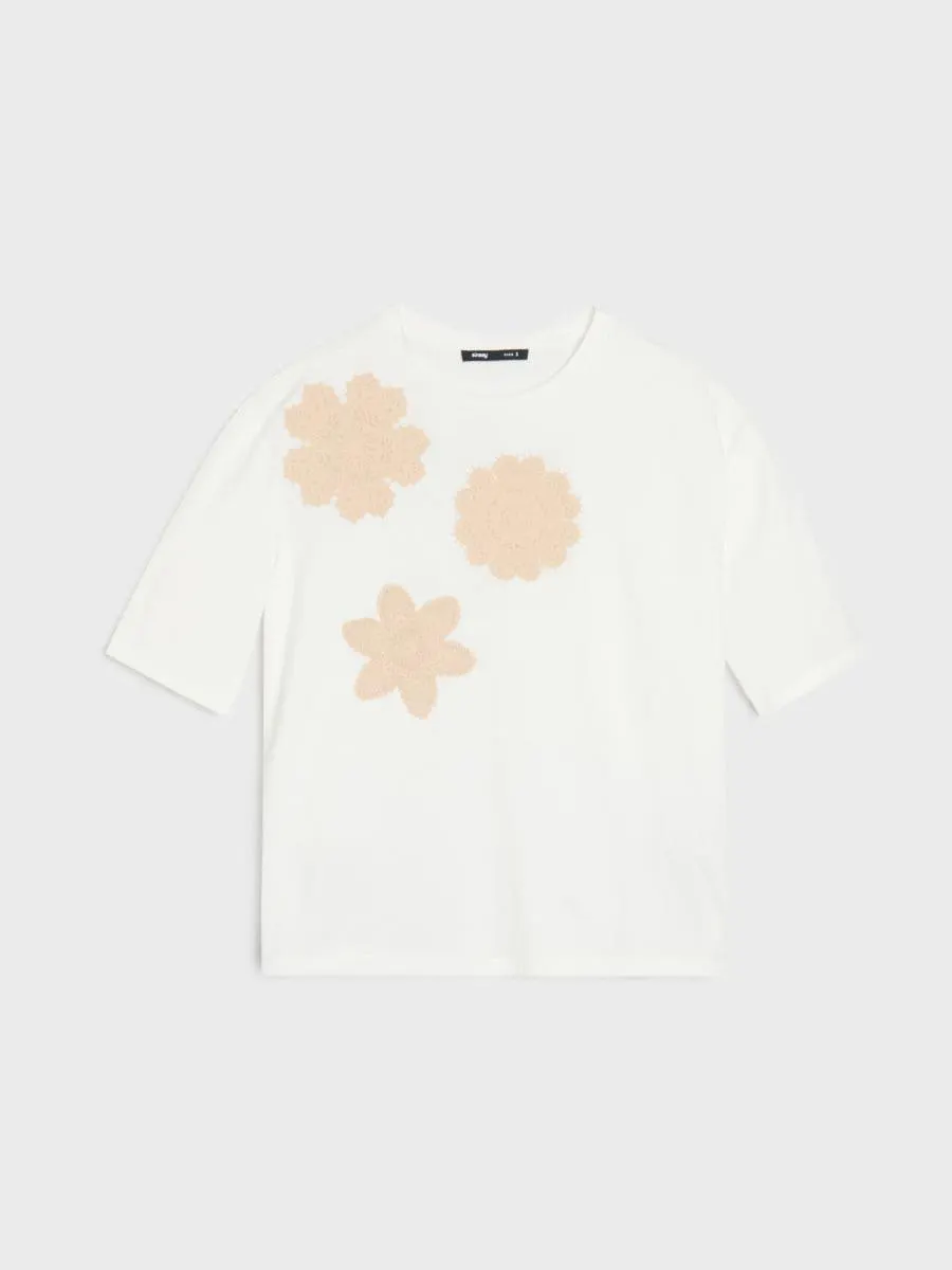 Tricou din bumbac cu aplicație 3D